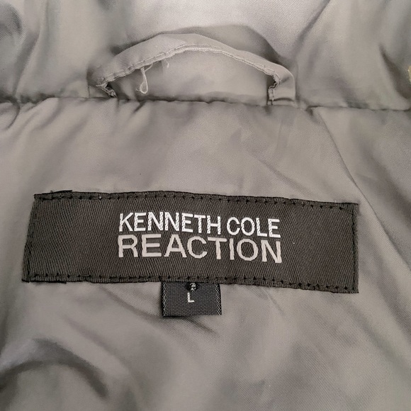 Kenneth Cole Reaction Ladies Size L Silver Gray Puffy Soft Comfy Jacket Exc Cond - Picture 7 of 9